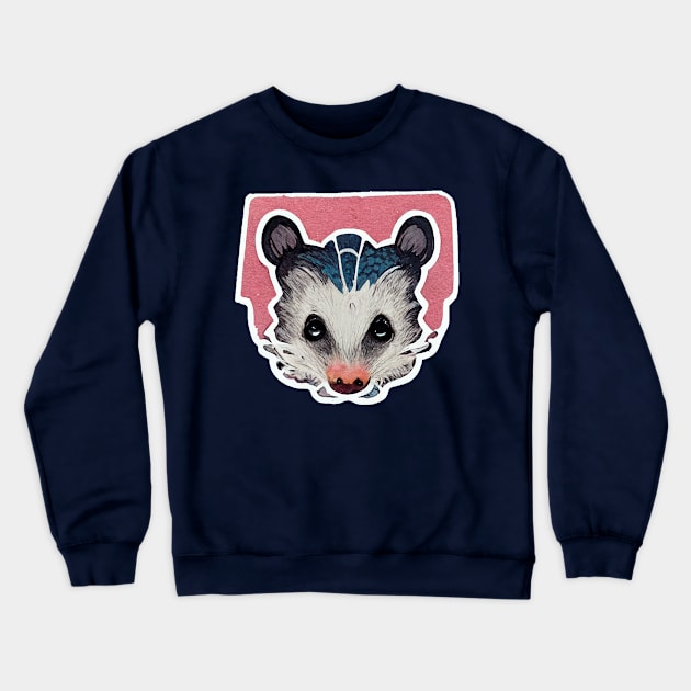 Vintage Opossum Art Crewneck Sweatshirt by nonbeenarydesigns